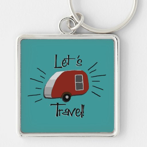 Retro Teardrop Camper Keychain