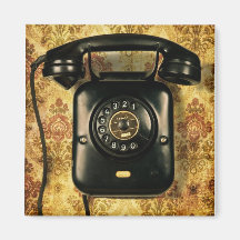 Retro telephone magnets