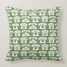 Retro Telephone Pattern Pillow