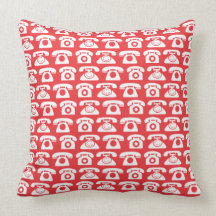 Retro Telephone Pattern Pillows
