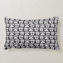 Retro Telephone Pattern Throw Pillow