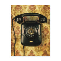 Retro telephone postcard