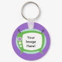 Retro Television ~ Add your Photo!! keychains by Regella Retro Television ~ Add your Photo!! keychains