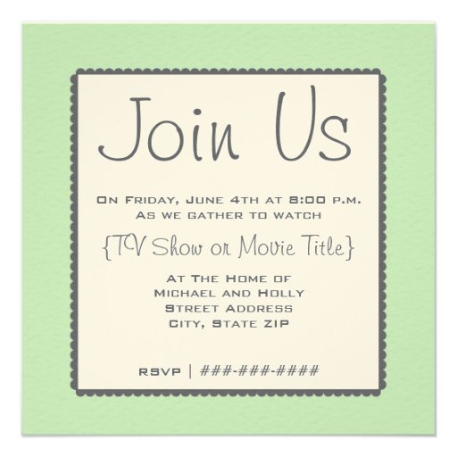 Retro Television Set Invitation