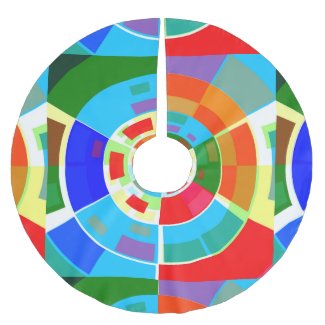 Retro Test Pattern Tree Skirt
