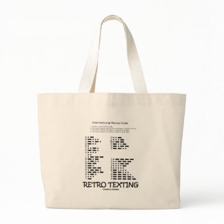 Retro Texting (Internatonal Morse Code) bag