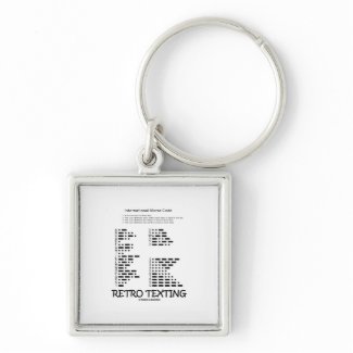 Retro Texting (Internatonal Morse Code) keychain