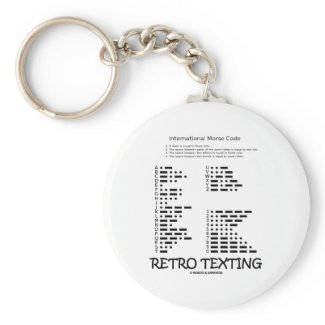 Retro Texting (Internatonal Morse Code) keychain