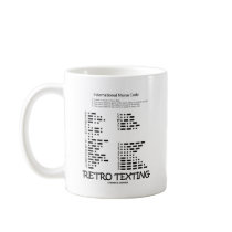 Retro Texting (Internatonal Morse Code) Coffee Mugs