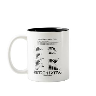 Retro Texting (Internatonal Morse Code) mug