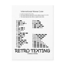 Retro Texting (Internatonal Morse Code) Post Card