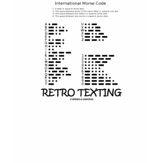 Retro Texting (Internatonal Morse Code) shirt