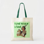 RETRO THE HAPPY COUPON CLIPPER BAGS TOTE BAG