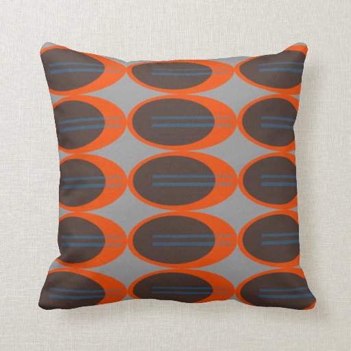 Retro Throw Pillow - Custom Color Zazzle