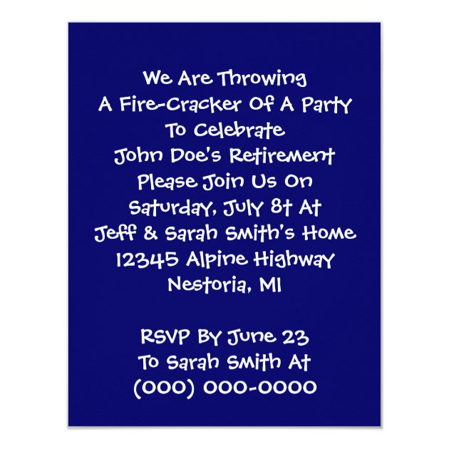 Retro Throwing Fire-Cracker Of a Party Invitation