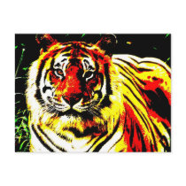 Retro Tiger Pop Art postcards