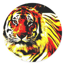 Retro Tiger Pop Art Stickers