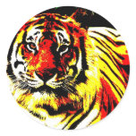 Retro Tiger Pop Art Stickers