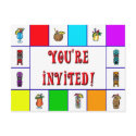 Retro Tiki Invite postcards
