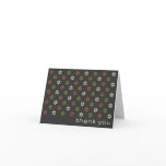 Retro tiny flower pattern personal thank you cards
