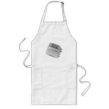Retro Toaster - Light Grey B&W Apron