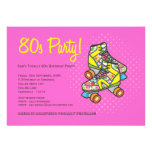 Retro Totally 80's Roller Skates Birthday Party invitations