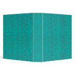 Retro Tourquoise With Lines 3 Ring Binders
