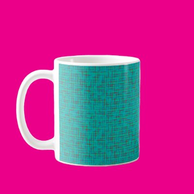Retro Tourquoise With Lines Coffee Mugs Zazzle_mug