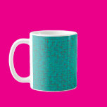 Retro Tourquoise With Lines Coffee Mugs