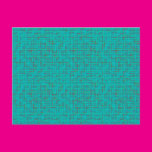 Retro Tourquoise With Lines Postcards