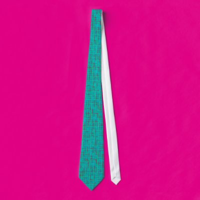 Retro Tourquoise With Lines Tie Zazzle_tie