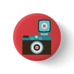 Retro Toy Camera (Brown / Blue) Flair Button buttons