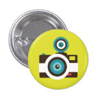Retro Toy Camera (White / Brown) Flair Button buttons