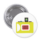 Retro Toy Camera (Yellow) Flair Button buttons