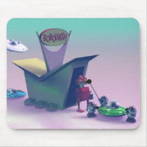 Retro Toy Robo Wash Mousepad