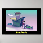 Retro Toy Robo Wash Print