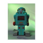 Retro Toy Robot Postcard