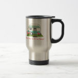 Retro Trailer & Pink Flamingos Camping Mug