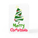 RETRO TREE CHRISTMAS GREETING CARD