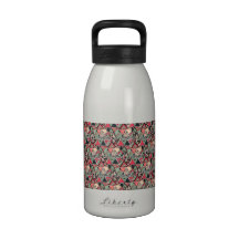 Retro Tribal Aztec Pattern Boho Orange Triangles Water Bottles