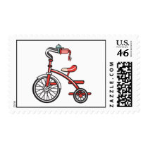 retro tricycle stamp