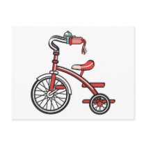 retro tricycle post card