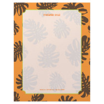 Retro Tropical leaves letterhead