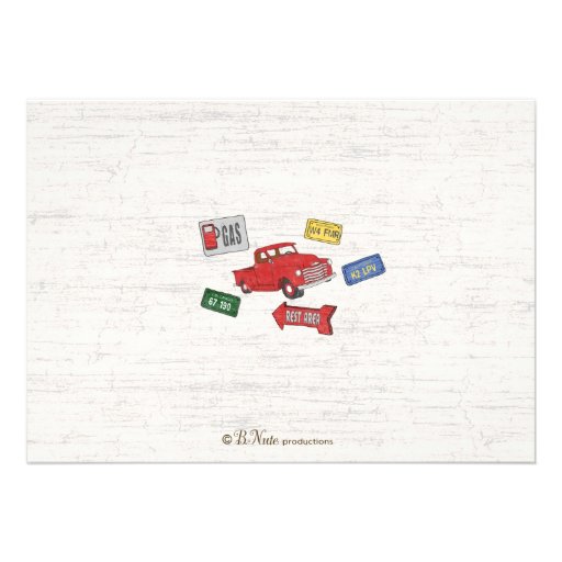 Retro Truck Baby Shower Invitation