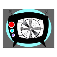 Retro TV and Test Pattern Post Cards