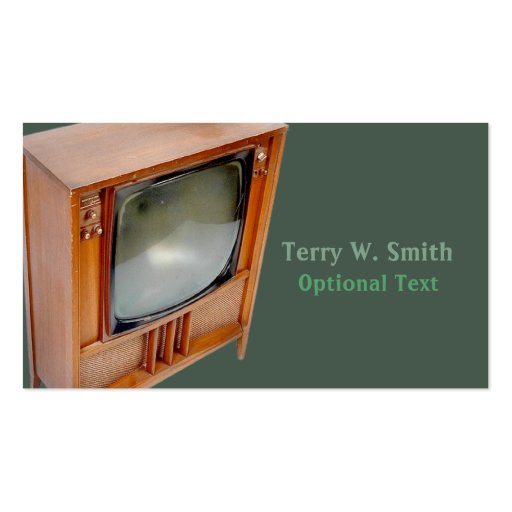 Retro TV Business Card (front side)