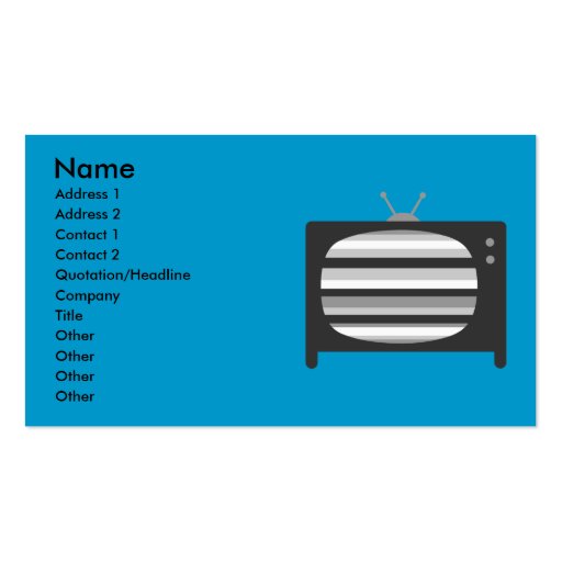 Retro TV Business Cards