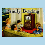 Retro TV Family Card (Family Bonding) cards