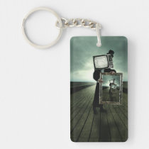 funny, vintage, television, sci fi, fantasy, retro, illustration, landscape, abstract, old men, to men, old, country, unique, keychain, [[missing key: type_aif_keychai]] com design gráfico personalizado