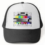 Retro TV multicolor signal test pattern Mesh Hat